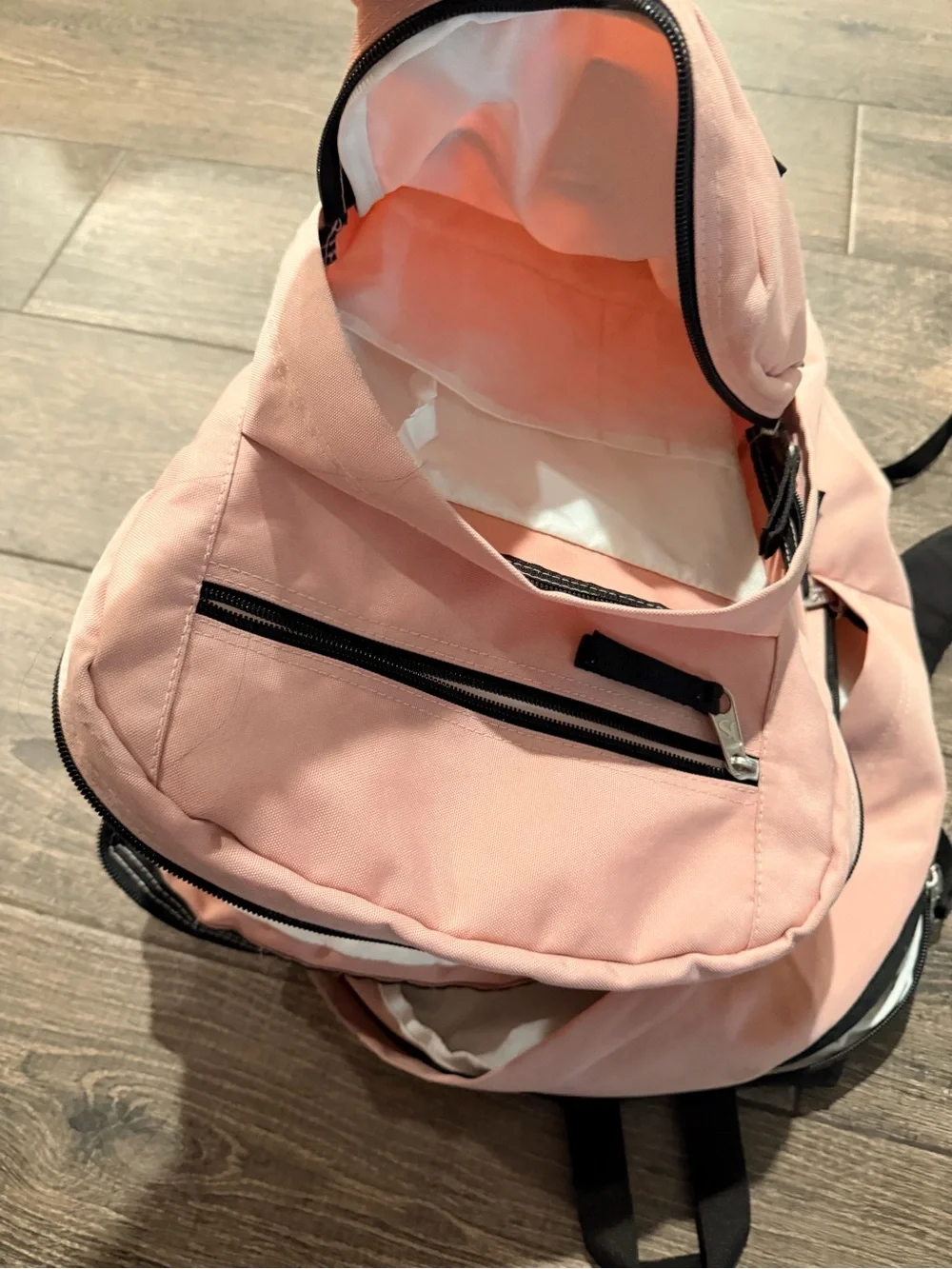 Jansport Pink Canvas Backpack with Front Pocket